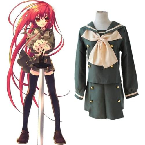 Anime Shakugan No Shana Cosplay Flame-Haired Burning-Eyed Hunter Shana Costumes Sailor Suit School Uniforms Halloween Wear