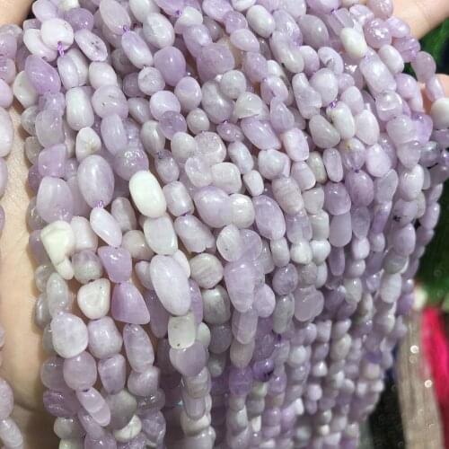 Natural Kunzite Beads Irregular Shape Stone Loose Beads for Making DIY Jewelry Necklace Size 6x8 8x10 mm