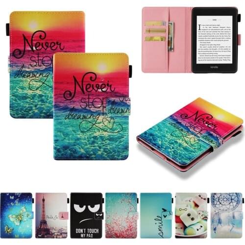 For Kindle Paperwhite 4 3 2 1 2018 10 Gen 6" Tablet Painted Flip Cover Shell For Amazon Kindle Paperwhite 4 Case Etui + Stylus