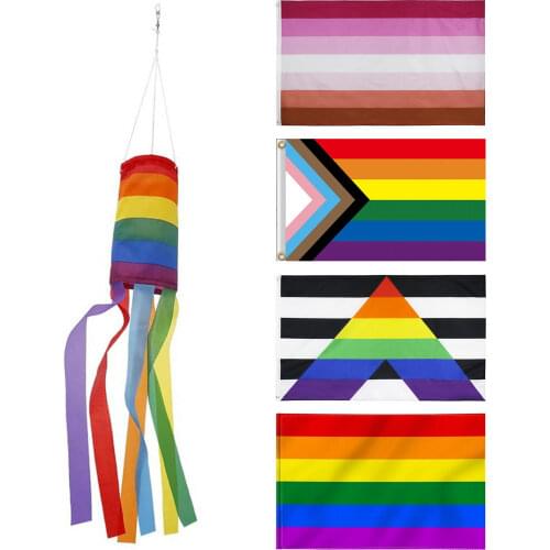 Gay Pride Garden Flag- Bright Colors LGBT LGBTQ Lesbian Rainbow Double Sided Garden Yard Flags Banner for Room Yard