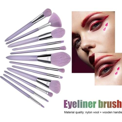 12pcs Beauty Cosmetic Brushes Powder Blusher Highlighter Brush Professional Eyeshadow Blending Eyebrow Makeup Brushes