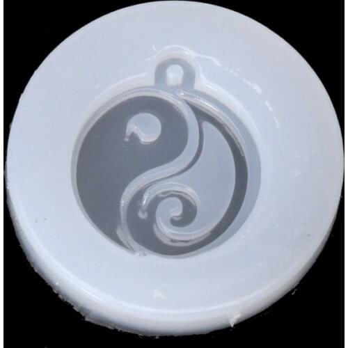 Chinese Style Tai-chi Jade Pendant Buddhism Silicone Mold Resin DIY Jewelry Mold