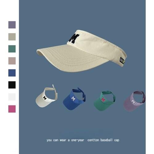 Summer Sun Hat M Letter Empty Top Hat Casual Running Cap Mens and Womens Same Sunscreen Baseball Cap Kids Hat Sun Protection