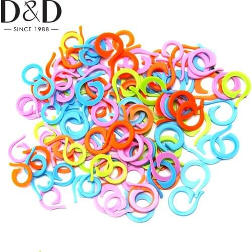 100pcs Knitting Crochet Markers Stitch Needle Clip Markers Ring Sewing Accessories for DIY Weaving Knitting Tools