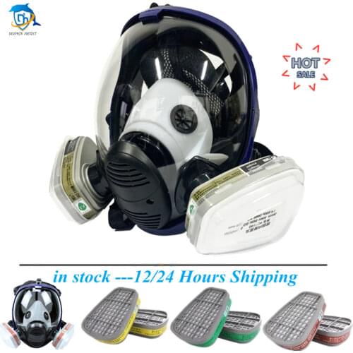 Chemical Mask 6800 7 in 1 Gas Mask Dustproof Respirator Paint Pesticide Spray Silicone Full Face Filters for Laboratory Welding