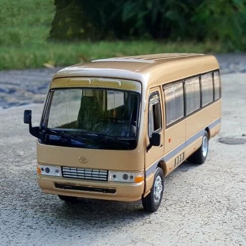 1:32 Toyota Coaster Bus Alloy Car Diecast Model Car Toy Simulation Metal Business Bus Vehicle Toys For Kids Gifts Free Shipping