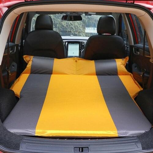 Car Inflatable Bed SUV Auto Mattress Rear Row Car Travel Sleeping Pad Off-road Air Bed Camping Mat Air Mattress Car Accessories