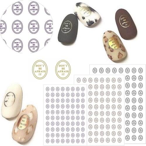 Don't be afraid English LETTER series GOLD BLACK letter DESIGNS COOL 3d nail art stickers decal template diy nail tool decor