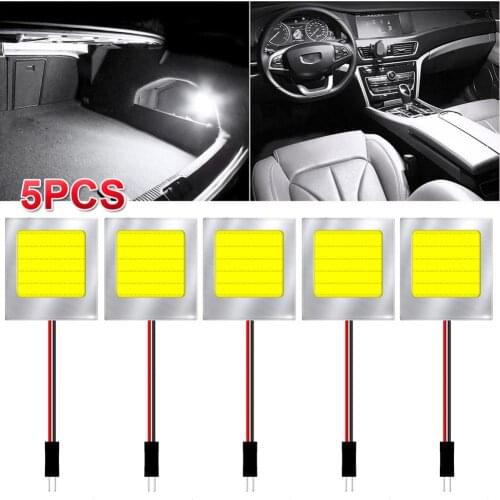 New 5 Pcs Festoon T10 BA9S White LED 48SMD Panel Car Interior Dome Map Light Bulb Lamp 12V Lights Wholesale Quick delivery CSV