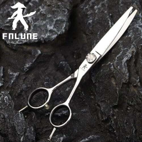 FnLune 6.0 Tai Chi Screw Scimitar Warping Shear Professional Hair Salon Scissors Cut Barber Haircut Shear Hairdressing Scissors