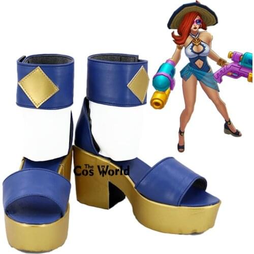 LOL the Bounty Hunter Pool Party Miss Fortune Games Customize Cosplay Shoes