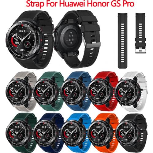 22mm Band for Huawei Honor GS Pro Band Sport Silicone Watch Wrist Bracelet Replacement For Honor GS Pro Watch Accessories