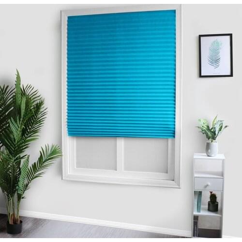 Self-Adhesive Pleated Blinds Half Blackout Windows Curtains For Kitchen Bathroom Balcony Shades For Coffee/Office Window 2020