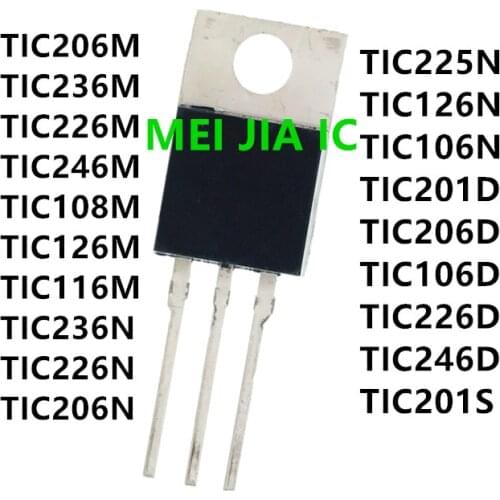 5PCS TIC206M TIC236M TIC226M TIC246M TIC108M TIC126M TIC116M TIC236N TIC226N TIC206N TIC225N TIC126N TIC106N TIC201D TO-220
