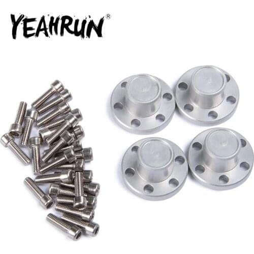 1/4pcs Aluminum Wheel Hub Caps Cover for Axial SCX10 CC01 1:10 RC Crawler Car 1.9 inch Beadlock Wheel Rims
