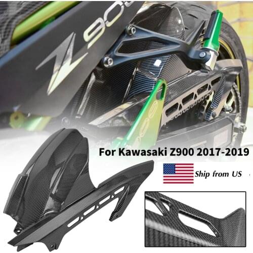 Carbon Fiber Rear Tire Cover Fender Hugger Splash Guard Mudguard Fairing For Kawasaki Z900 17 18 19 2020 Z 900 Accessories Moto