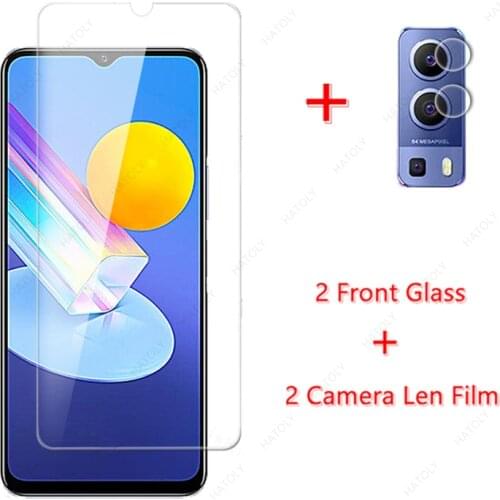 2PCS For Vivo V21e 5G Glass for Vivo V21e 5G Tempered Glass Film Screen Protector HD Camera Len Film for Vivo V21e 5G