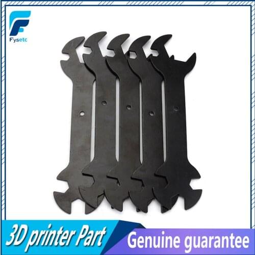 5pcs 3D Printer Parts 5 IN 1 Wrench Stay 5.7mm to 20.2mm Steel Spanner Multifunction Wrench Flat Spanner For E3D MK8 MK10 Nozzle