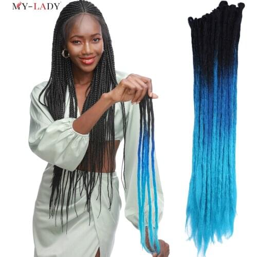 My-lady 24inch Handmade 5 Strands Synthetic Dreadlocks Hair Extensions Hair for African Style Braids Crochet Hair For Women