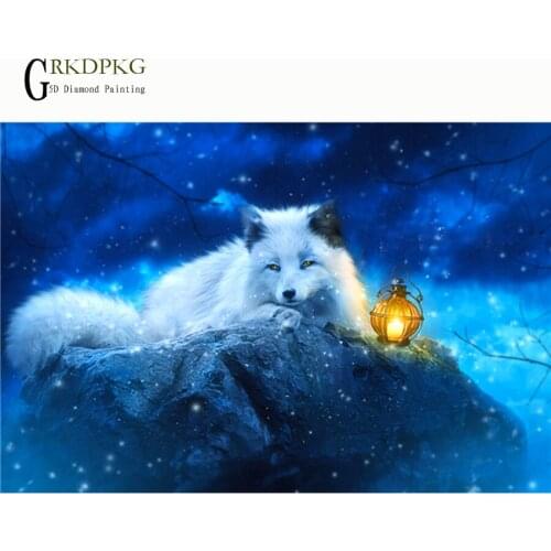 5d diy Diamond Painting Cross Stitch Animal fox Embroidery Diamond Mosaic Picture Rhinestones Craft Needlework home decoration