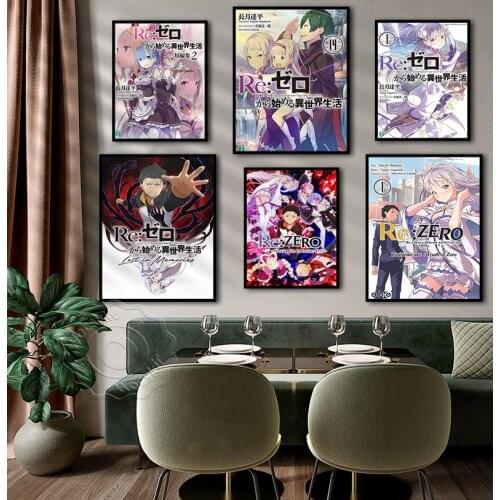 The Anime Re:Zero Poster, Wall Stickers, Re:Zero Prints Poster, Anime Poster, Re:Zero Wall Picture, Home Decor, Kids Room