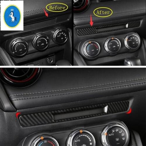 Yimaautotrims Auto Accessory Central Center Control Console Display Screen Panel Cover Trim Fit For Mazda 2 Demio 2015 - 2019
