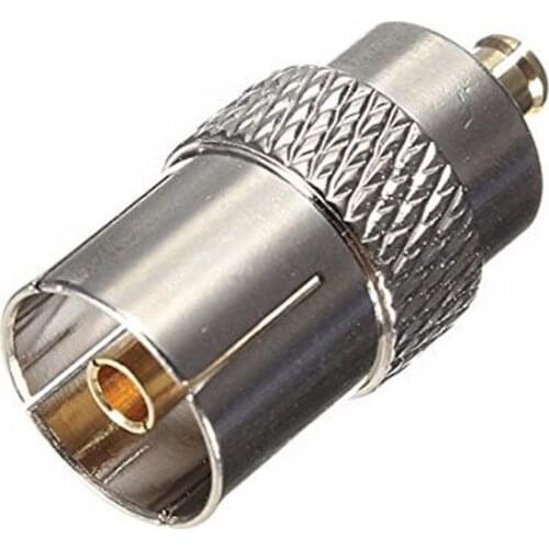 Banggood MCX Male Plug to IEC DVB-T TV PAL Female Jack RF Coaxial Cable Connector Adapter