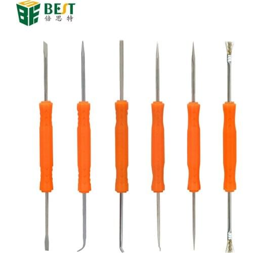 BST-SA-10 6pcs Brush Scraper Knife Hook Fork Spike Soldering aid tool