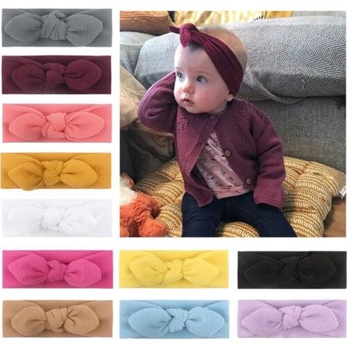 Kids Girls Haarbandjes Baby Bows Headbands Babe Turban Children Bowknot Rabbit Ear Hairband Hair Accessories Drop Ship