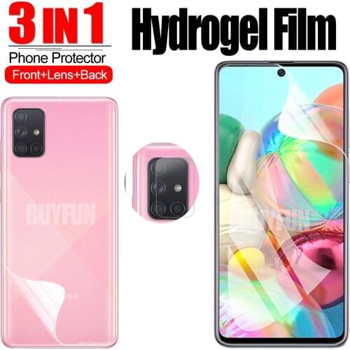 3-in-1 Hydrogel Film For Samsung Galaxy A71 Screen Protector Camera Protective Glass For samsung a51 a41 a31 screen Lens film