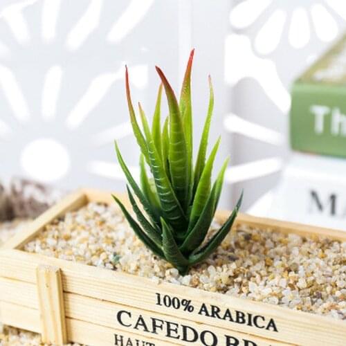 Artificial Succulent Plants Assorted Realistic Green Faux Aloe Foliage Fake Plastic Green Cactus Home Garden Decoration Hot Sale