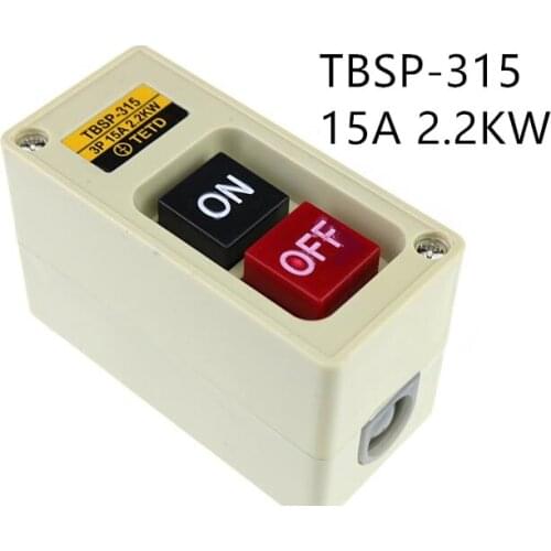 2.2Kw 15A Power ON/OFF Push Button Switch TBSP-315 3 Phase For Textile Machinery