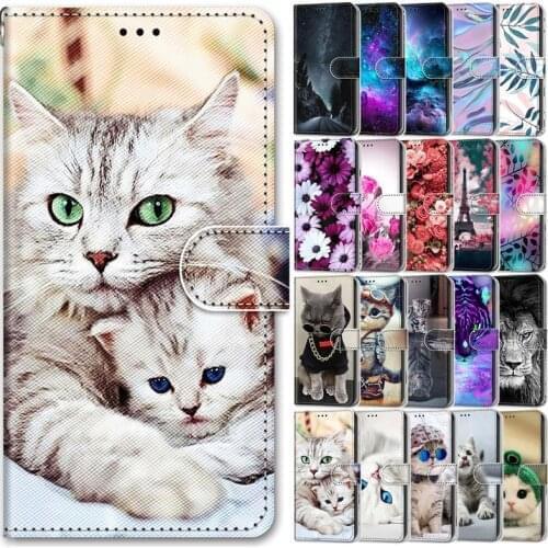 Leather Wallet Case For Huawei P Smart 2021 Flip Cover na For P Smart Plus Z 2019 PSmart 2020 Painted Animal Case Phone Bags