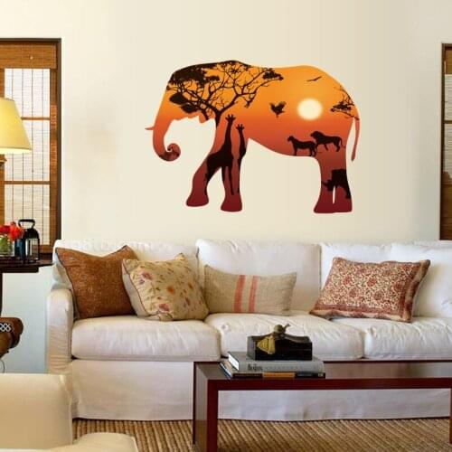 Creative Elephant 3D Stereo Wall Sticker Home Decor Art Posters for Living Room Bedroom DIY Waterproof Wallpaper Wall Decoration
