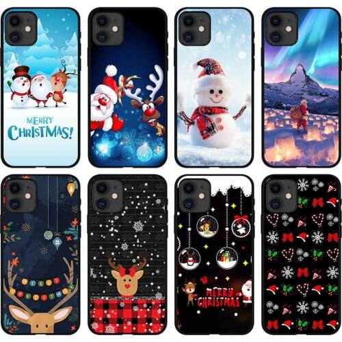 Cute Cartoon Christmas Phone Case For iPhone 11 7 8 6 6S Plus Santa Claus TPU Soft Case For iPhone XR X Xs 11Pro Max Lovely Back