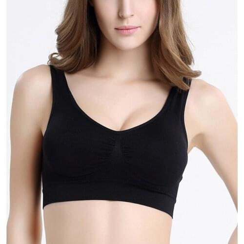 Fashion Women Sexy Single Layer Seamless Bra Wireless Sports Yoga Shapewear Gym Crop Top Women Push Up Sport Bra