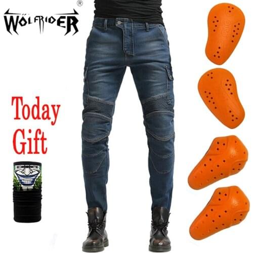 2020 Moto pants leisure motorcycle jeans off-road motocross riding pants zipper design with protection WF-06