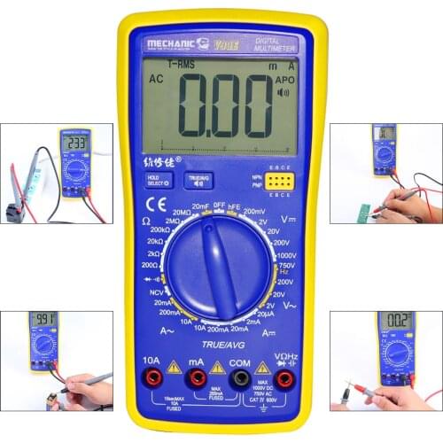 Mechanic V90E Smart English Voice Broadcast Multimeter LCD Fully Automatic Digital Display High Precision Smart Multimeter