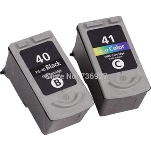 One Set Remanufactured Ink Cartridge PG40 CL41 PG-40 CL-41 For Canon PIXMA IP1200 IP1300 IP1600 MP180 MP190 printer