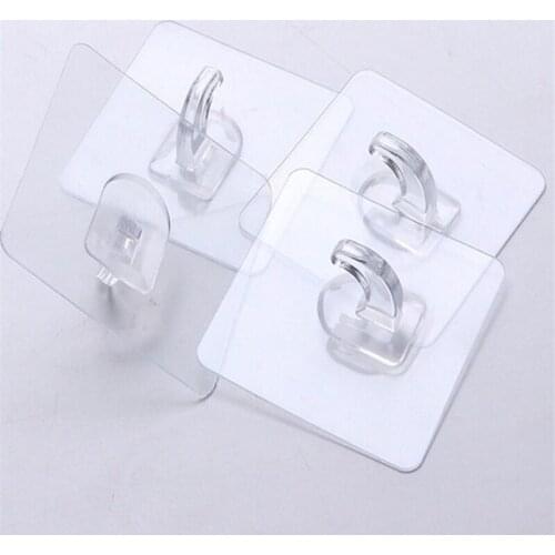 New High-quality 10pcs/bag Strong Hook Viscose Kitchen Sticking To The Wall Behind The Door No Trace Free Punching Plastic Hook