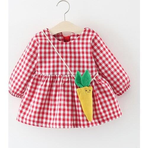 Baby girls dresses kids winter dresses baby dress Shear plush kids frocks girl casual dresses