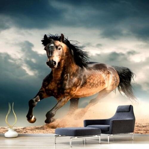 Custom mural Oil painting horses living room wallpaper background decoration custom wallpaper mural