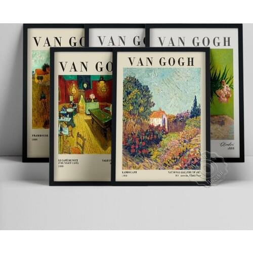 Vincent Van Gogh Poster, Vase With Oleanders And Books Oil Painting, Floral Still Life Wall Art, The Night Cafe Wall Stickers