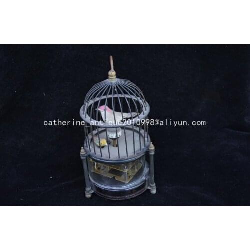 Rare Old Qing Dynasty royal clock \ mechanical watch, copper carved birdcage, can work,,#03,Free shipping