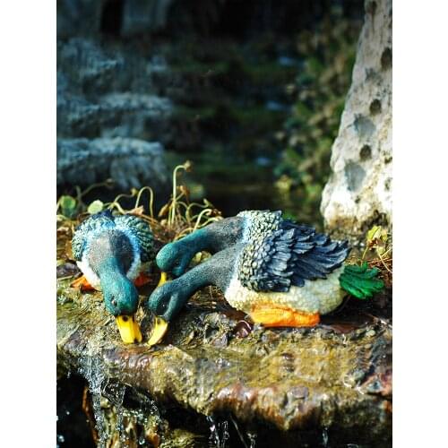 Garden simulation animal drinking water standing duck decoration pond fish pond decorative statue