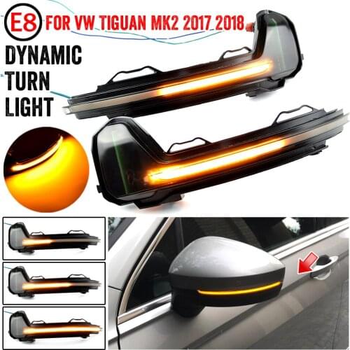 For VW Tiguan MK2 2017 2018 2019 Touareg MK3 EU 2019 LED Dynamic Turn Signal Light Flasher Flowing Water Blinker Flashing Light