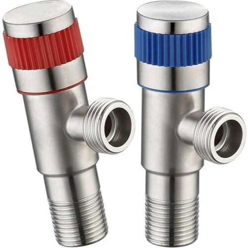 SUS 304 Stainless Steel Angle Valves Kitchen Bathroom Accessories Angle Valve for Toilet Sink Basin G1/2 Thread Water Heater