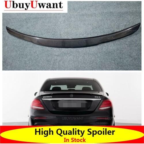 For Mercedes-Benz E Class W213 Sedan 4 Door 2016 - 2019 Carbon Fiber Car Rear Trunk Wing Spoiler Rear Spoiler Wing Boot Lid