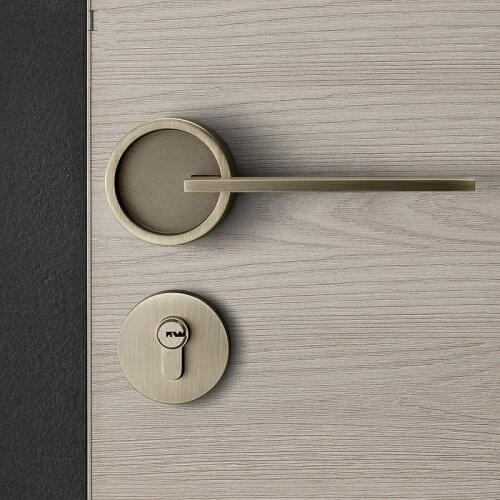 Handle Lock Door Lock Indoor Bedroom Silent Room Door Lock Nordic Bathroom Green Bronze Split Lock Household Simple Lock