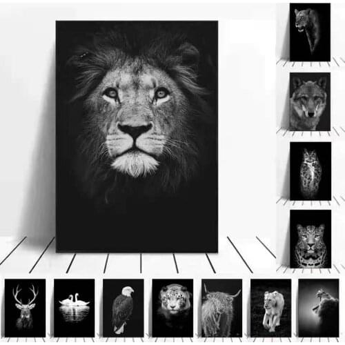 Animal Horse Elephant Lion Zebra Pattern Decorative Painting Living Room Staircase Background Wall Porch Painting